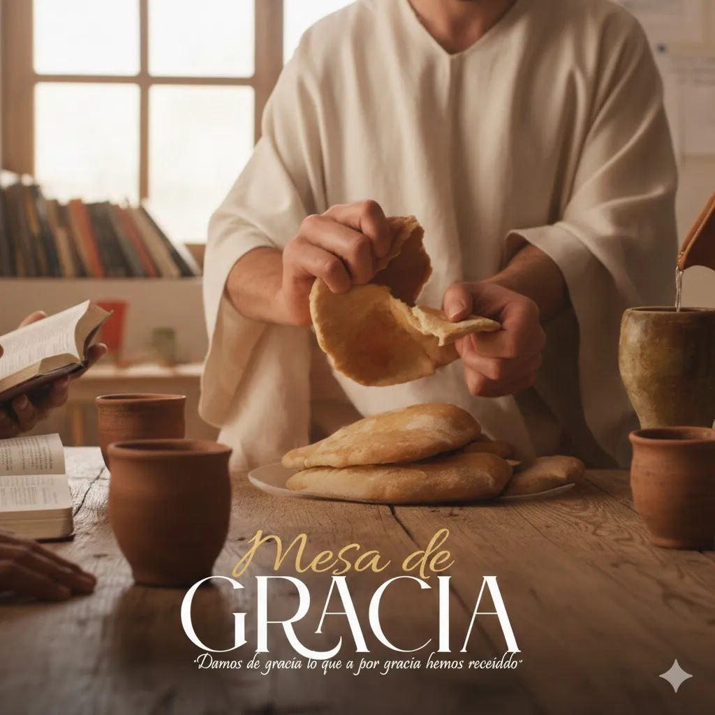 Pastor Cristopher Martínez predicando en Mesa de Gracia